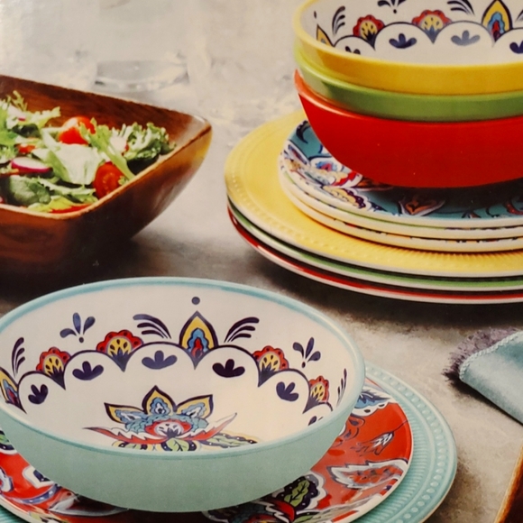 Other - Floral Melamine 12 piece  dinnerware set